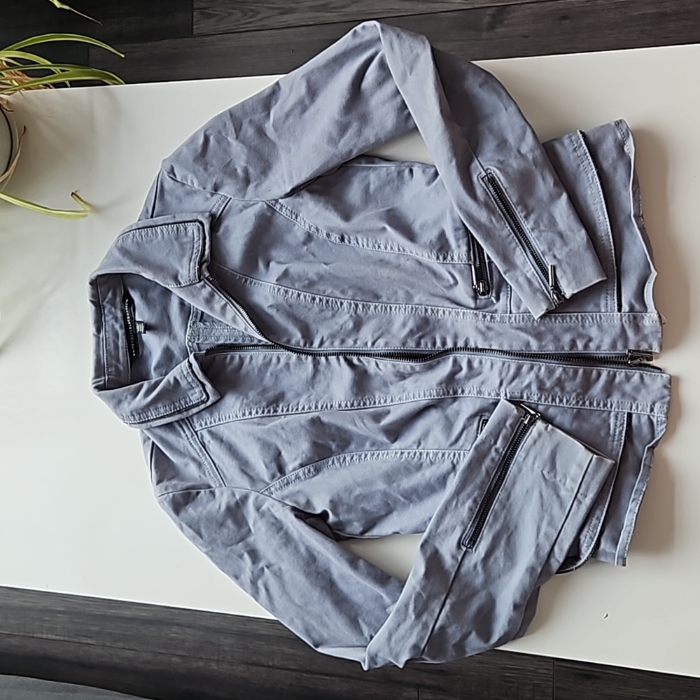 White House Black Market Fitted Moto Jacket - Size 0